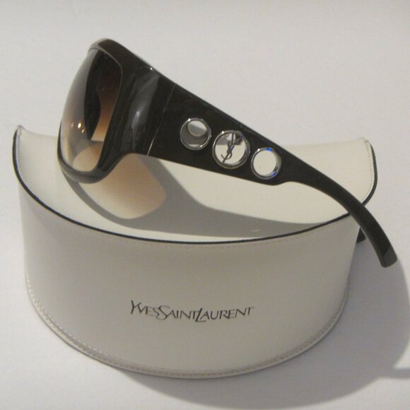 YSL Yves Saint Laurent Brown Gradient Sunglasses 6112/S with Case - Picture 4 of 9